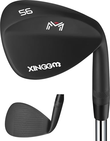 XINGGM Cuña de golf forjada para hombre, cuña de arena de 56 grados para mano derecha (negro)