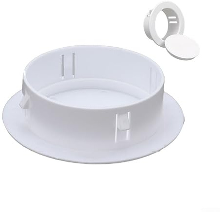 Oniissy 40–100 mm dekorative Wandlochabdeckung, Schutzkappe, Kunststoff, runde Netz-Lüftungsschlitze für Schränke, Schränke, 100 mm
