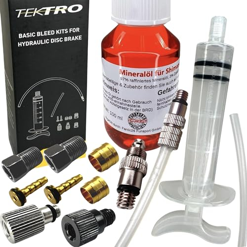 Fantic26 Tektro Scheibenbremsen Service Kit + 100ml Mineral ÖL für TRP/Tektro/Surron E-Motorrad MTB Ebike City Scheibenbremsen Bleeding Set