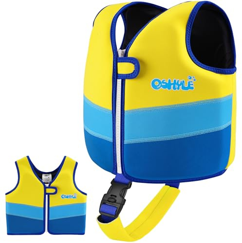 OSHYLE Premium märke neopren simväst för barn - perfekt simning lärande flottör för barn (SS-BU, L(6-9))