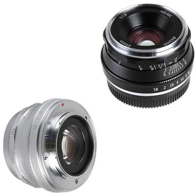 25 mm F1.8 Festbrennweite Objektiv manueller Fokus MF, for Fujifilm for X-Mount XH1 X-A12 3 5 XA10 XA20 XE3 XE2S XT10 XT20 XT2 X-Pro12 XM X-E123 (Color : Fuji XF, Size : Silver)