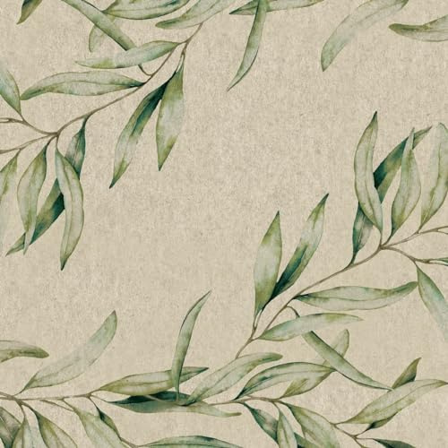 25 nachhaltige Servietten aus Recycling-Papier Blumen Einfache Blätter als Tischdeko. Papierservietten mit Motiv. Ökologisch nachhaltige Deko aus recyceltem Papier. 33x33cm