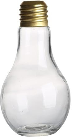 MAGICLULU Bicchieri Bulbo Vetro Trasparente Per Bevande Birre e Cocktail Base Piatta Per Appoggio Stabile Inclusi Tappi Tenuta Stagna e Cannucce Riutilizzabili