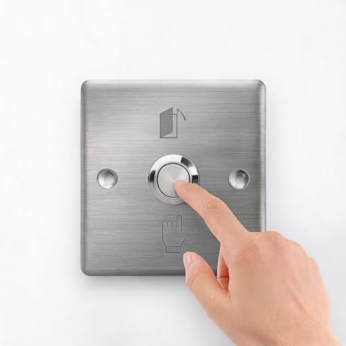 SPORTARC Edelstahl-Türklingel-Panel, Schalter mit Drucktaste, Wandmontage, Silber, Manuell