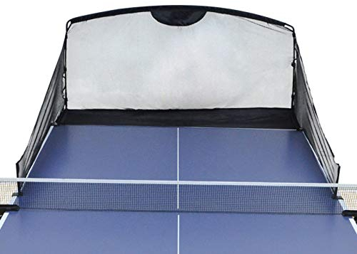 Tischtennis-Ballfangnetz, Auffangnetze, Abschlag-Trainingsnetze, tragbare Tischtennis-Reset-Boards, kompatibel mit Roboter-Trainerausrüstung (Color : Black)