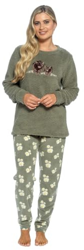 Daisy Dreamer Womens Snuggle Fleece Pyjama Set Ladies Loungewear Pyjamas Warm Soft Fleece Pj Lounge Sets