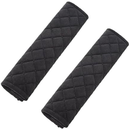 JCKD 2 pezzi di protezione per la cintura di sicurezza dell'auto, fodera per la cintura di sicurezza dell'auto, cuscinetto universale per la cintura di sicurezza per bambini e adulti (nero)