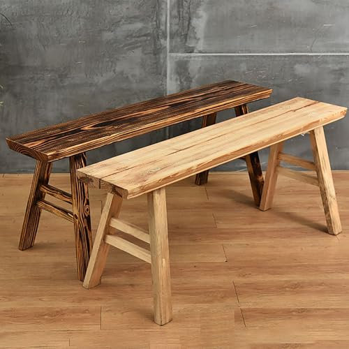 Esszimmerbank Bank Hocker Holz Industriedesign Ein Paar ,Esszimmerbank Sitzbank,mit Massivholzbeinen Küchenbank,im Landhaus-Stil Schlafzimmer Eingang Sitzbank , Flur, Garderobe(47.2*7.8*26.3in/120*20*