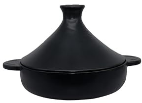KUOKO - Tajín de Cerámica Antracita Ø25cm | Cacerola para Cocina, Gas, Horno y Vitrocerámica | Cocción Tradicional con Cerámica de