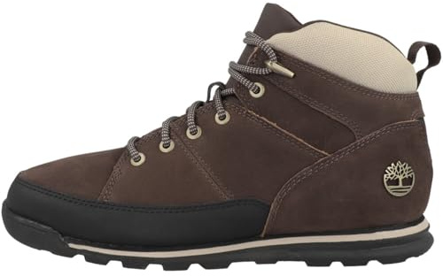 Timberland Euro Rock Mid Lace Boot, Dark Brown Nubuck TB0A41YH Suede, Men's, Marrone scuro, 43 EU