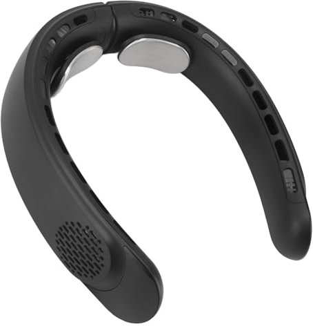 TOPINCN Bladeless Neck Fan, Portable Personal Neck Cooling Fan USB Rechargeable, Adjustable Speeds, Quiet Neck Air Conditioner with Wearable Headphone Design, for Outdoor Travel