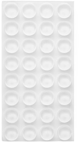 GZSYWZ 32 Pièces Patins Adhésifs en Caoutchouc Transparent - Protège-Meubles Autocollants Tampons de Meubles Adhésifs en Silicone pour Portes d'armoire, Tiroirs, Dessus en Verre, Placards