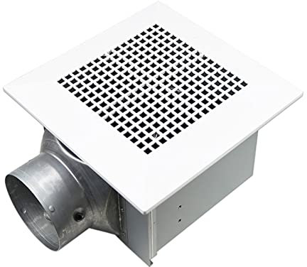 Bathroom Exhaust Fan Ceiling Duct Exhaust Fan Powerful Ventilation Fan with Check Valve Kitchen and Bathroom Ceiling Ventilator, Metal Body, 20W Bathroom Fan(23x23CM)