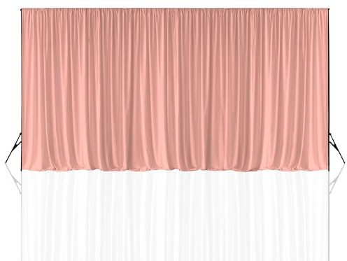 Rideau de fond en élasthanne - Tissu polyester infroissable pour photographie, mariage et décoration d'événement - Drapé extensible pour fête prénatale, fête et fond de scène - Or rose 3 x 6 m