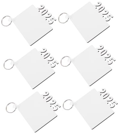 DECOMELODY 6 Stück Wärmeübertragungs Schlüsselanhänger Aufkleberband Stanzfreie Jalousien Heim Schlüsselanhänger Nagelfreies Jalousien Klebeband Leeres Schlüsselbund Ankerseile