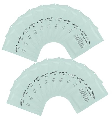POPETPOP Lingettes à L'huile Après Épilation 20 Pcs, Taille Unique, Dissolvant De Cire, Soin Post-épilation Pour Peau Sensible, Apaisant Et Hydratant, Usage Quotidien Post-cire