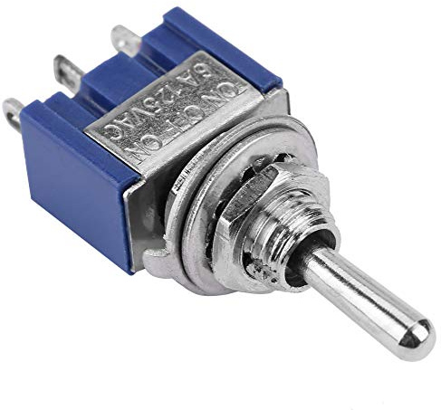 Depisuta Mini Interruttore a Levetta a Lunga Durata SPDT 3 Posizioni 3 Pin ON-OFF-ON per Uso Domestico Automobilistico, 10 Pezzi 6mm 6A 125VAC