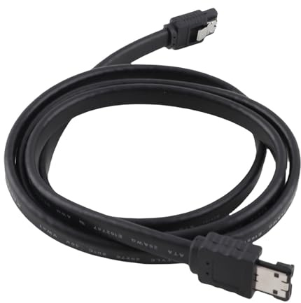 Bediffer Cavo di Prolunga Schermato ESATA a Trasmissione Rapida dei Dati per Disco Rigido Esterno, M/M Maschio a Maschio, per Dischi Rigidi e unità Ottiche (100 cm)