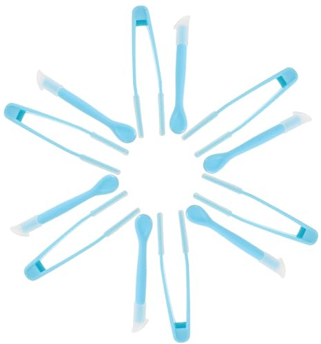 Abaodam Outil de Retrait de Lentilles de Contact Souples et Rigides 20 Pièces Étui de Rangement Portable Bleu, Kit D’entretien pour Lentilles de Contact à Domicile et Voyage,