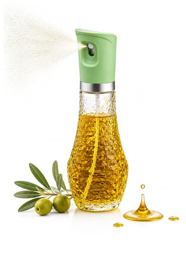 KAAOLY - Spray Huile Cuisine en verre 260ml - Pulvérisateur Huile d'olive Alimentaire - essentiel Air Fryer, BBQ, salade, healthy - accessoire cuisine - huile cuisine