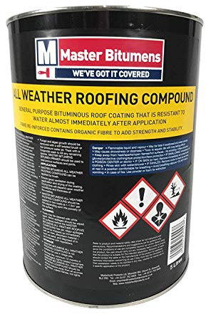 5 Litre All Weather Roofing Compound Waterproof ROOF Coating