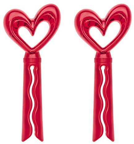 koziol SUSI transparent rot Verschlussclip 2er-Set, Thermoplastischer Kunststoff, 1.5 x 3.7 x 8.8 cm, 2-Einheiten