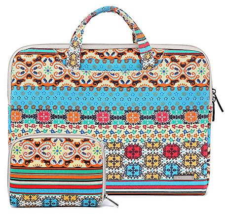 ZiXing 13.3 Pouce Housse en Toile pour Ordinateur Portable Sac pour PC Portable avec poignée de Transport & Side Pocket pour Macbook/Netbooks/Ultrabooks/iPad Pro Blue