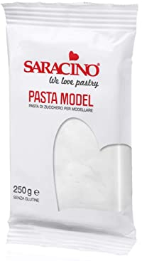 Saracino Sugar Paste Model White Modelling Paste 250 G Gluten Free Made in Italy