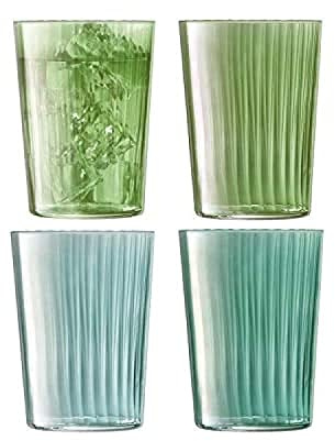 LSA International Gems Trinkglas, Glas, Grün, 9 cm