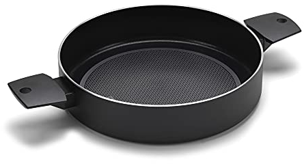 Moneta Recy Tegame 2 Manici 28 cm Ricicla 64 Lattine, Net Induction, Nero, Corpo Alluminio 100% Riciclato