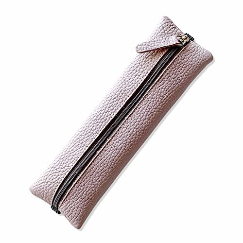 SinnWunder® echt Leder Feder-Mäppchen, Stifte-Etui mit Gummiband für Ringplaner oder Bullet-Journal - Rosa