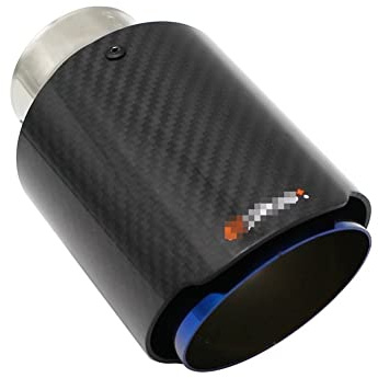 Silenziatore Terminale Universal Car Lucido in Fibra Carbonio Terminale Silenziatore del Sistema di Scarico Tubo Silenziatori Ugello Dritto in Acciaio Inox Blu per Akrapovic Tubi Terminale Scarico