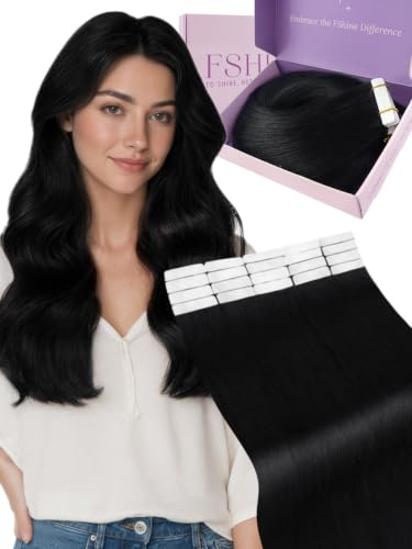 Fshine Tape in Extensions Echthaar Tiefschwarz 30g 50g Extensions Tape | Echthaar Tape in Extensions, einfache Anwendung, natürliche Haarintegration, für Alltag und besondere Anlässe