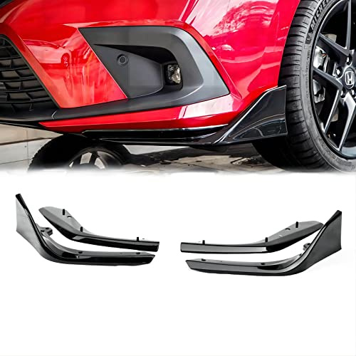 CHIESMA Front Splitter Protection Corner Fit for 2022-2025 Honda Civic 11th Gen Sendan Hatchback Front Bumper Lip Spoiler Protector ABS Painted Air Dam Chin Diffuser Low Bumper Bodykit (Gloss Black)