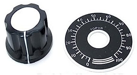 BIRGI 20 Sets A03 Drehknopf + MF-A03 Bakelit-Knopf mit Skalenplatte/Blattskala, digitales Potentiometer