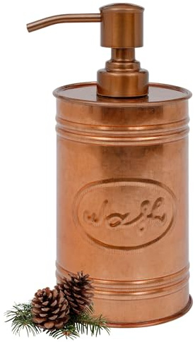 Autumn Alley Copper Farmhouse Seifenspender Küche – Flüssigseifenspender für Badezimmer – Spender für Handwäsche, Desinfektionsmittel, Lotion und rustikale Seifenspender mit Pumpe, 500 ml, Kupfer