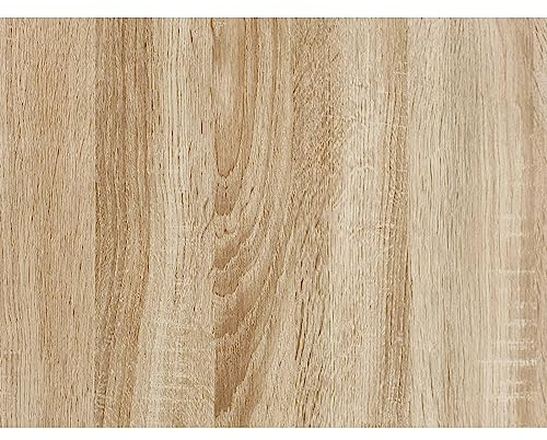 DecoMeister Vinilo Adhesivo para Muebles 90x50 cm - Papel Decorativo con Efecto Madera para Cocina, Armarios y Mesa - Lámina Autoadhesiva Termoformable, Impermeable y Lavable - Roble Sonoma Claro