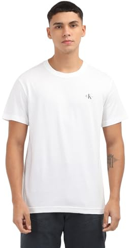 Calvin Klein Men's 2 Pack Monologo T-Shirt J30j320199 S/S T-Shirts (Pack of 2)
