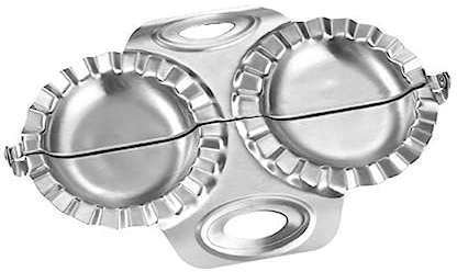 Ciieeo Stainless Steel Dumpling Maker Mold Double Sided Dumplings Wrapper Cutter Press Tool for Kitchen Home Restaurant Baking