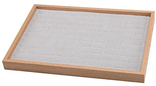 Schmuckkasten, Schmuck, Holz-Schmuck-Ring-Display-Organizer-Box-Tablett-Halter-Ohrring-Aufbewahrungs-Show-Tablett-Schmucktabletts (Farbe: 100 Ring-Slots)