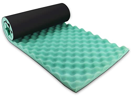 BXI Doppelte Schalldämmung Schallisolierschaum, 100 x 34 x 2,5 cm Eierkarton Schallabsorbierender Akustikschaum - Schalldämmende Paneele für Heizung, Lüftung, Klimaanlage, Rohre, Maschinen, Wände