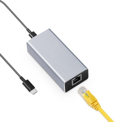 Convertidor PoE a Type-C, IEEE802.3af/at Ethernet 10/100 Mbps, Salida de Carga de 22 W USB C 5 V/3 A o 9 V/2,22 A autoadaptable, transmite Datos y energía para teléfonos Inteligentes/tabletas