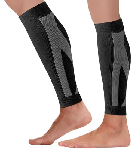 Qullmartle 2 Stück Wadenbandage,Kompressionsstrümpfe Sport Herren Damen,Waden Kompression,Wadenbandage Compression Sleeves Lower Leg,Compression Socks für Sport, Fussball,Laufen (XL)