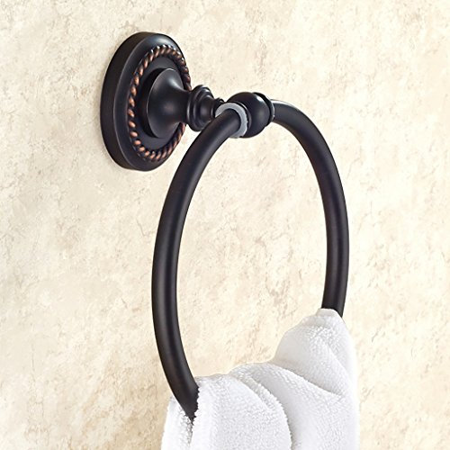 Generisch handtuchständer Europäischer antiker schwarzer Kupfer-Wand-Handtuchringhalter Badezimmer-Accessoires