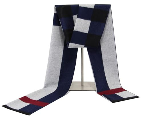 FLOBBS Herren Schal Winter - Elegant Classic Plaid Männer Warmer Weicher Winterschal - Komfortabel Casual Business Lange, 180x30cm
