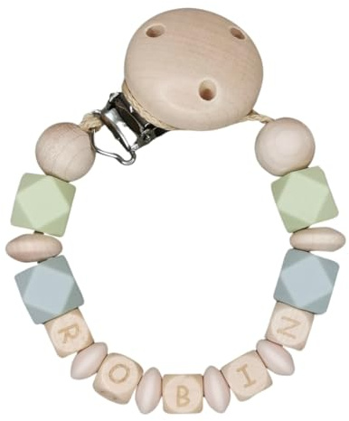 Tanja Schulz Shop | Schnullerkette | Schnullerhalter | Geschenk zur Geburt | Babygeschenk | personalisiert mit Namen