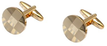 LIFKOME Manschettenknöpfe Herren 2 Stück Kreativ Metall Hemdmanschettenknöpfe Mit Laser Schachbrettmuster Geschenk Für Geschäft Hochzeit Feier