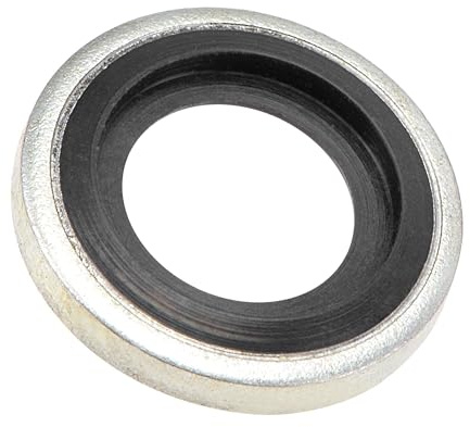 TOP-VIGOR 10Pcs Bonded Sealing Washers, M10 8.05 x 15.8 x 2mm Metal Neoprene Rubber Sealing Oil Rings, Metric Flat Ring Washers Drain Plug Gaskets for Plumbing