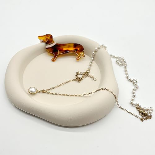 OHYER para Joyería Fina Bandeja de Joyeria Nube Bandeja de Joyas Plato de Baratijas Bandeja Decorativa de Nube Joyería Organizador Anillos Pendientes Collares Llaveros (14,5 * 15,5 * 2,6cm)