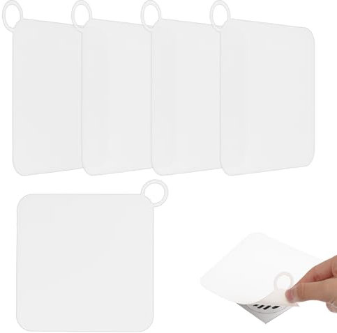 HJZHII 4 coperture per scarico della doccia, tappo in silicone per vasca da bagno, tappi di scarico in gel di silice, anti-odore, deodorante, facile da pulire, per cucina, bagno e lavanderia, 12,7 x